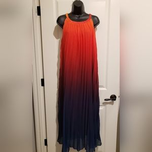 NWT Beautiful Chic Wish Rainbow Ombre maxi dress M/L